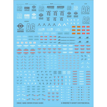 G-Rework CD-H200 Premium Decal for HG Hyaku-Shiki (Revive Ver.)